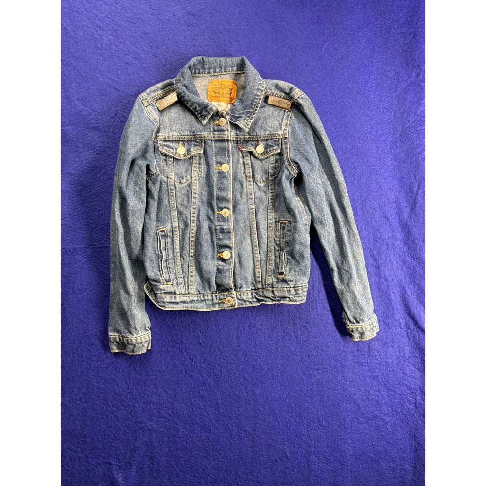 Classic Kids Levi's Denim Trucker Jacket Size L G 12-13 Yrs‎ Blue Medium Wash